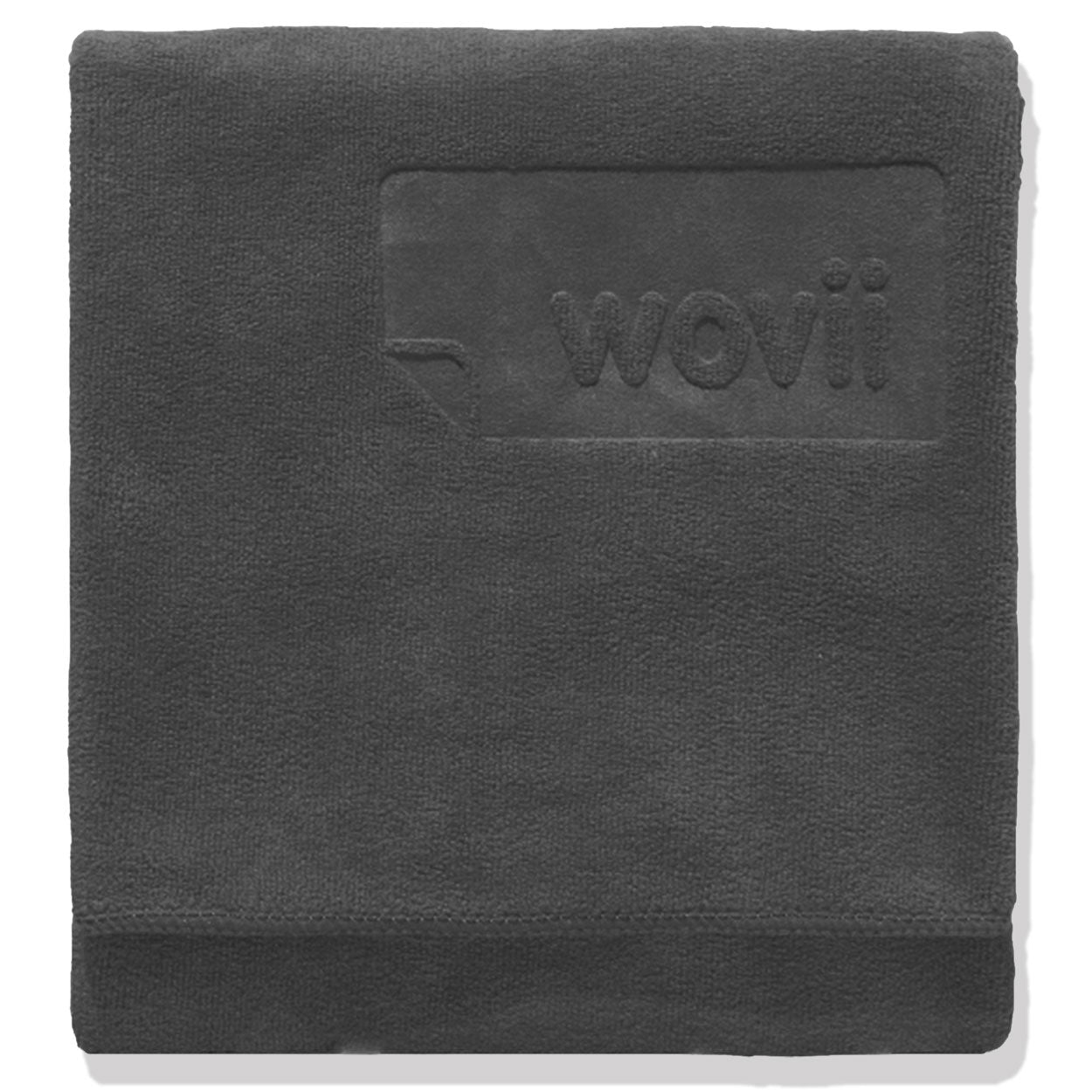 sand-free beach towel in charcoal – quick-dry microfiber – Wovii