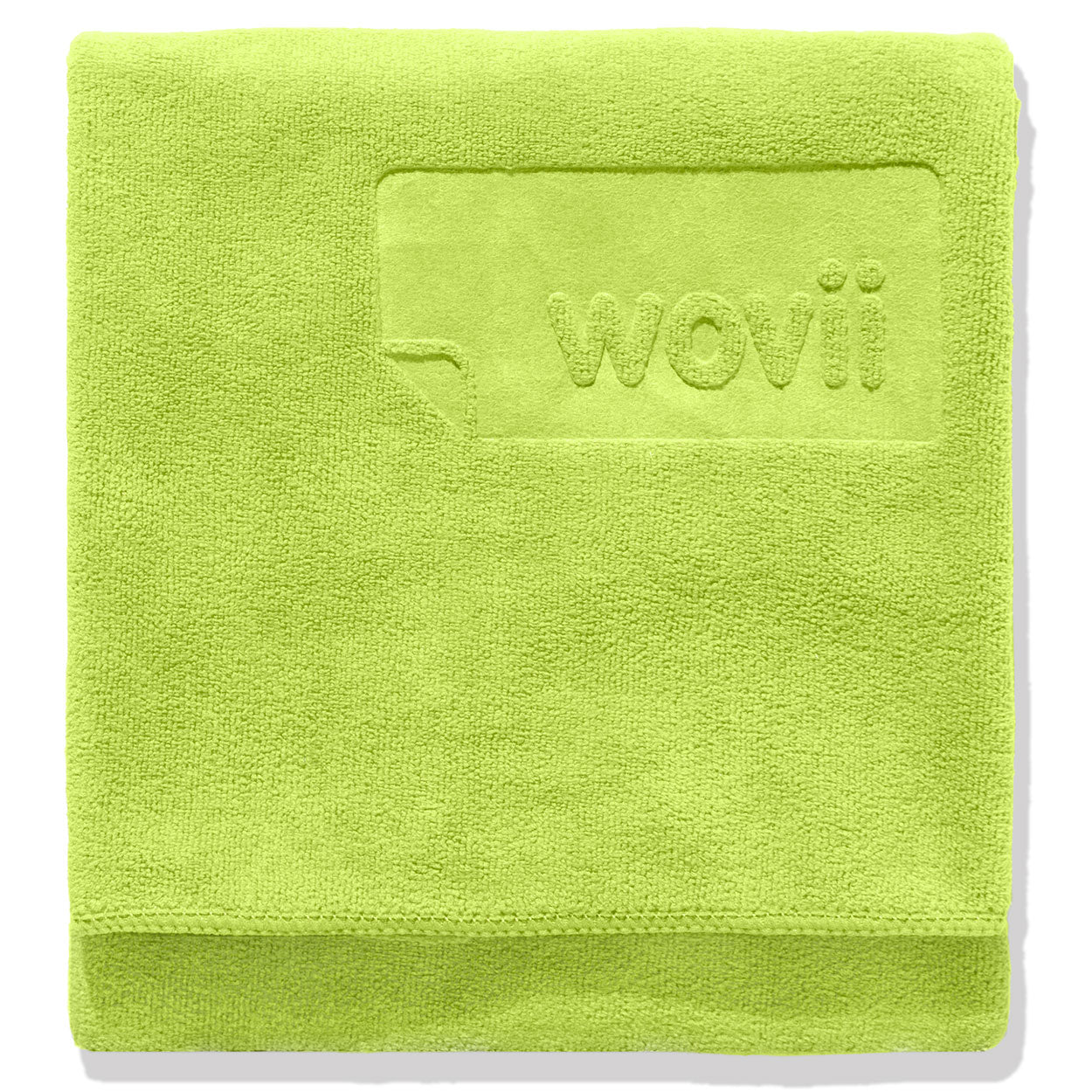 sand-free beach towel in lime – quick-dry microfiber – Wovii