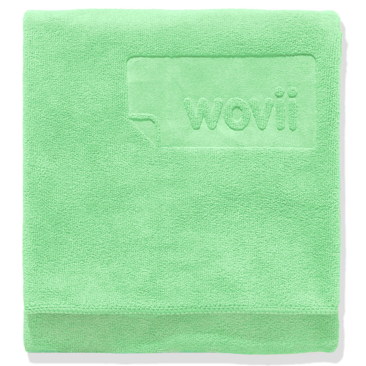sand-free beach towel in light green – quick-dry microfiber – Wovii