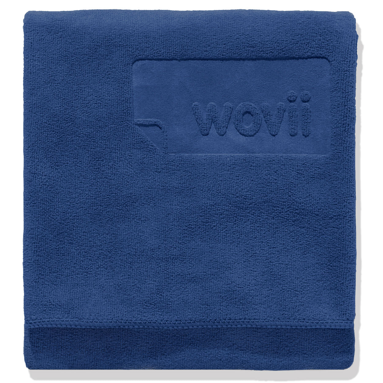 sand-free beach towel in navy – quick-dry microfiber – Wovii