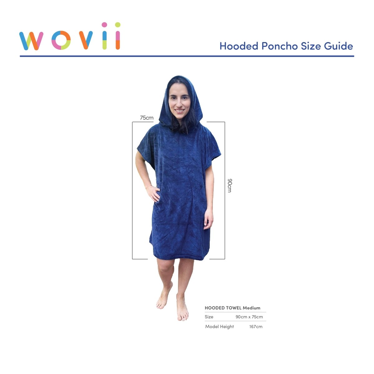 HOODED TOWEL Wovii Adult Size Medium - Wovii