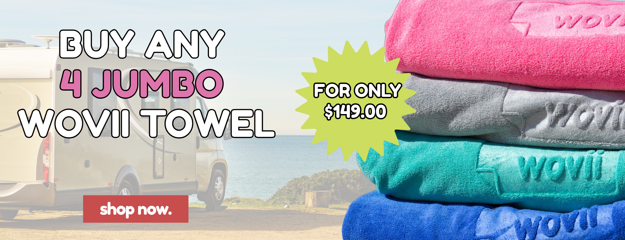 Jumbo stack with 4 towels bundle