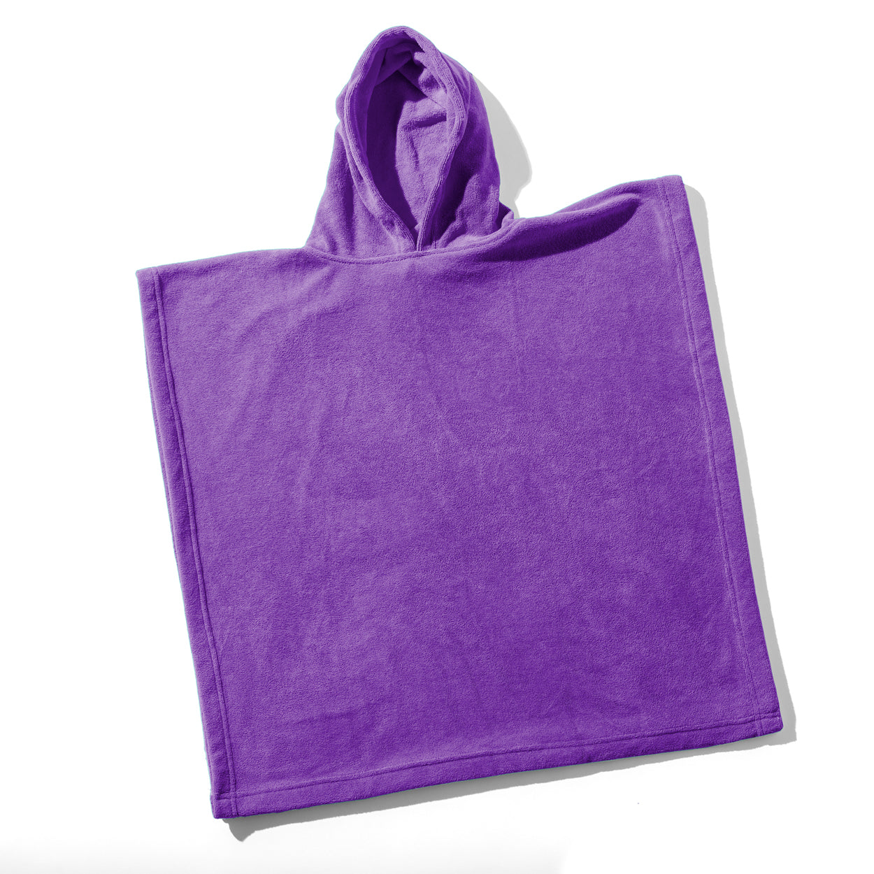 Kids hooded towel in Purple – Small – quick-dry lightweight microfiber – Wovii