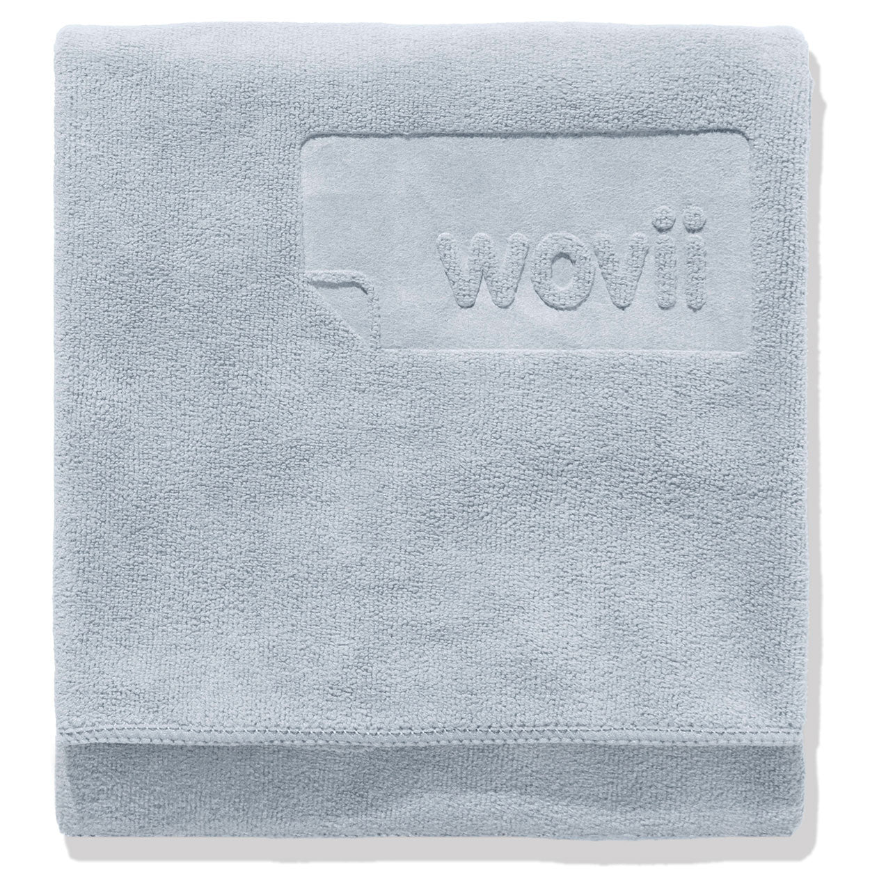 sand-free beach towel in silver – quick-dry microfiber – Wovii