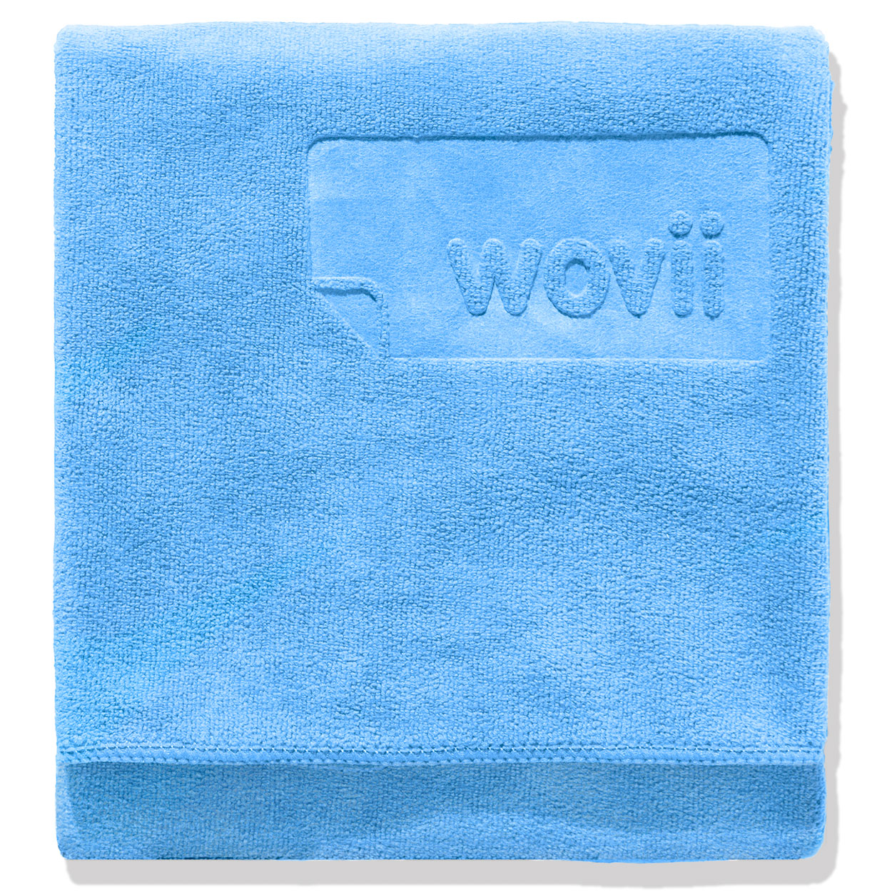 sand-free beach towel in light blue – quick-dry microfiber – Wovii