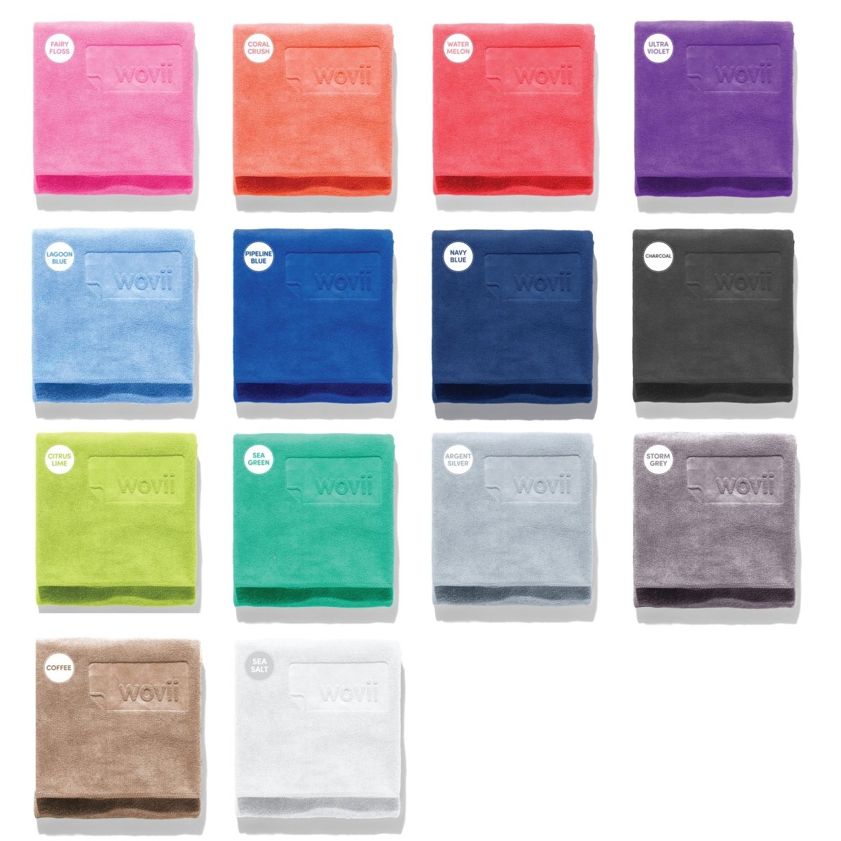 STANDARD Wovii towel - swatch of available colours